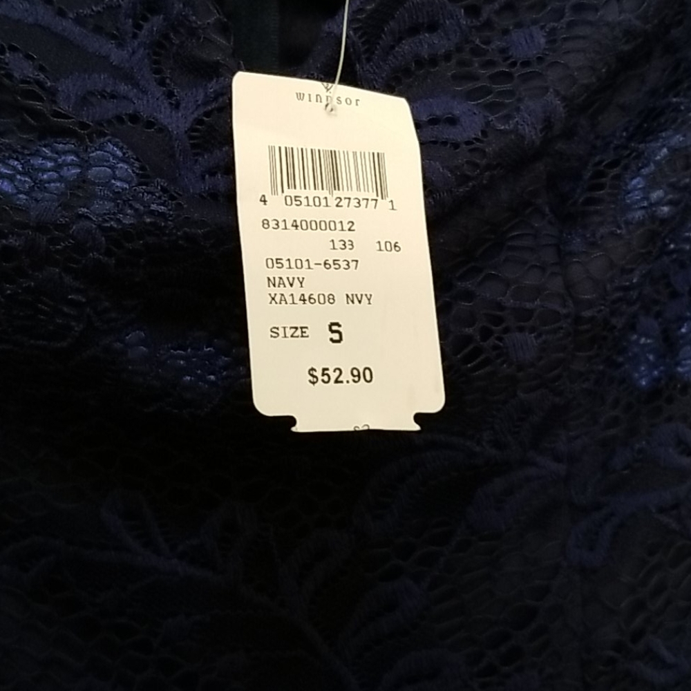 Navy Windsor short dress - Picture 2 of 3